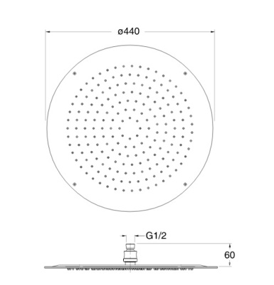 Верхний душ Cristina Sandwich PD 361 Хром