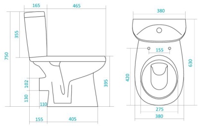 Унитаз Santek Анимо 1.WH30.2.135 с бачком и сиденьем Микролифт