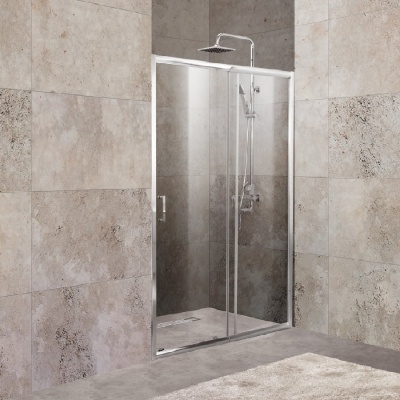 Душевая дверь BelBagno Unique 115х190 профиль Хром стекло прозрачное