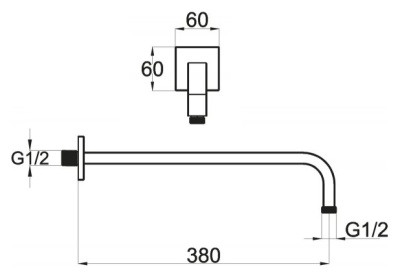 Кронштейн для верхнего душа BelBagno Arlie ARL-BCD-CRM Хром