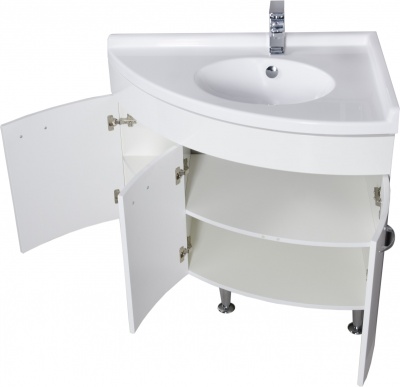 Тумба под раковину Aquanet Корнер 89 158825 R Белая