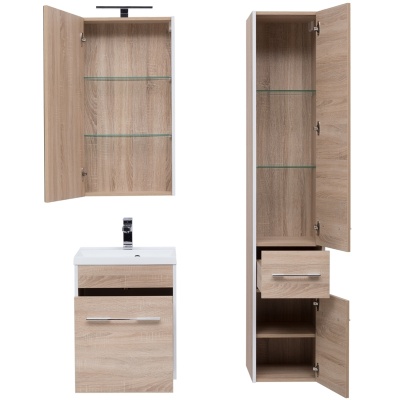 Зеркальный шкаф Aquanet Августа 50 210049 Дуб сонома