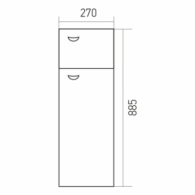 Тумба Mixline Эспейс 27 541109 Белая