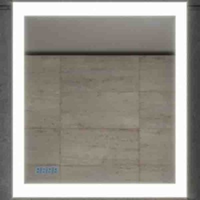 Зеркало Бриклаер Вега 75 на взмах руки с подсветкой и часами