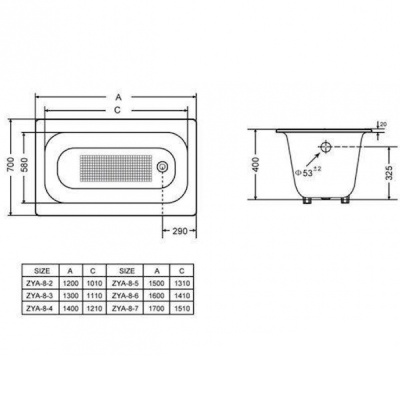 Чугунная ванна Goldman Classic 160x70 с антискользящим покрытием