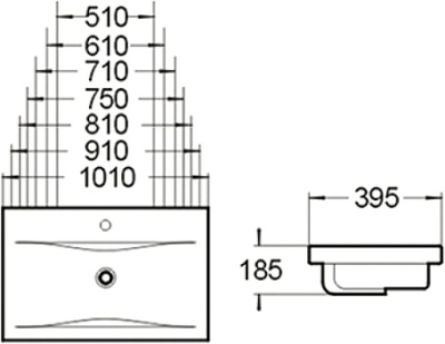 Раковина SantiLine 51 SL-2101 (50) Белая