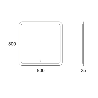 Зеркало Owl 1975 Skansen 80 OW050500 с подсветкой с сенсорным выключателем