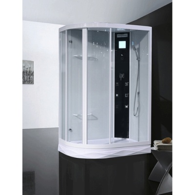 Душевая кабина Orans SR-86155 AR 130x90 с гидромассажем профиль Белый задние стенки Белые