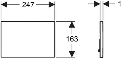 Клавиша смыва Creavit Ufo GP1002.01 Черная матовая