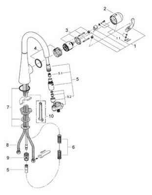 Смеситель Grohe Zedra 32296SD0 Нержавеющая сталь