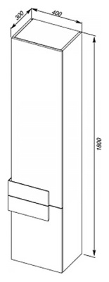 Шкаф пенал Aquanet Мадейра 40 183068 подвесной R Дуб кантри