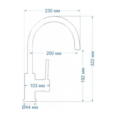 Смеситель для кухни Seaman Marble SSC-302-Бежевый Бежевый
