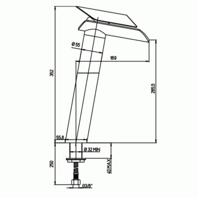 Смеситель для раковины Paini Morgana 73PW205VRLL Никель стекло