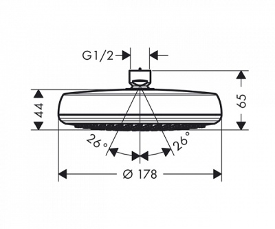 Верхний душ Hansgrohe Crometta 17 26577400 Белый/хром