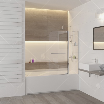 Шторка на ванну RGW Screens SC-04 110x150 профиль Хром стекло прозрачное Шторка на ванну RGW Screens SC-04 110x150 профиль Хром стекло прозрачное