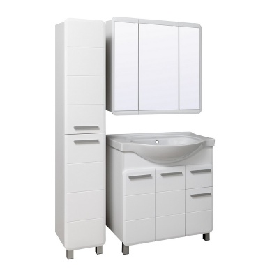 Шкаф пенал Runo Эрика 30 универсальный Белый