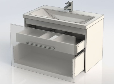 Тумба под раковину Aquanet Порто 50 195729 подвесная Белая