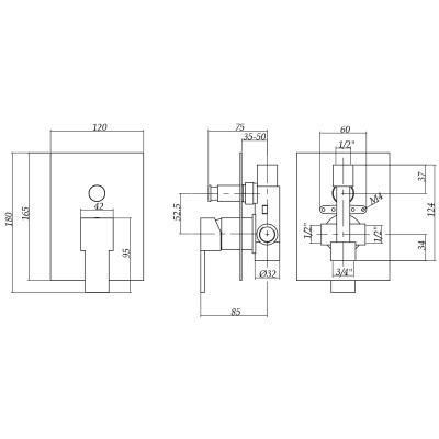 Смеситель для душа Migliore Kvant ML.KVT-2772.CR Хром
