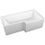 Акриловая ванна Marka One Linea 165x85 R Белая
