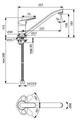 Смеситель для кухни Vidima Fine BA389AA Хром