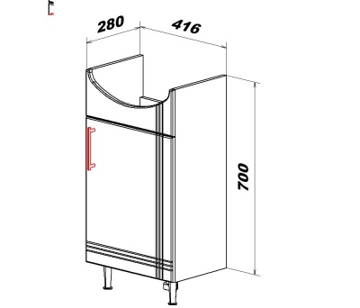 Тумба под раковину San Star Вольга 45 138.1-1.4.1. Белая