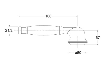 Душевая лейка Cristina PD 105 Золото