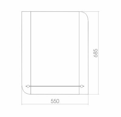 Зеркало Mixline Престиж Юнона 55 525379 с полкой с декоративной тонировкой