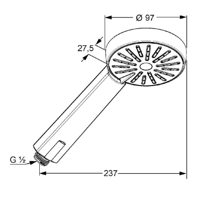 Ручной душ Kludi A-Qa 6560005-00 Хром