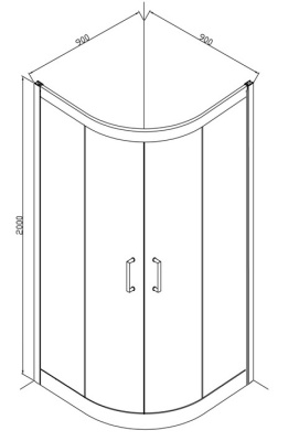 Душевой уголок Bravat Stream 90x90 BS090.1203S профиль Хром стекло прозрачное