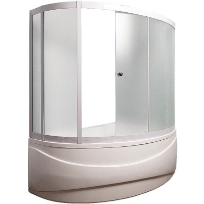 Шторка на ванну 1MarKa Catania 160 профиль Белый стекло матовое Шторка на ванну 1MarKa Catania 160 профиль Белый стекло матовое