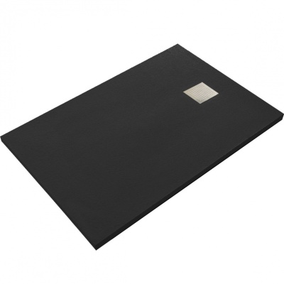 Душевой поддон из искусственного камня Vincea VST-2SR28010B 100x80 Черный матовый