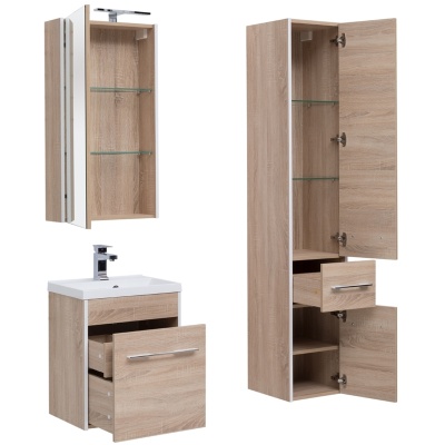 Зеркальный шкаф Aquanet Августа 50 210049 Дуб сонома