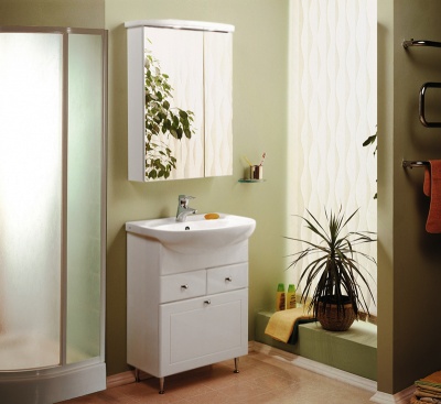 Тумба под раковину Акватон Норма 65 1A054901NO010 белая глянцевая