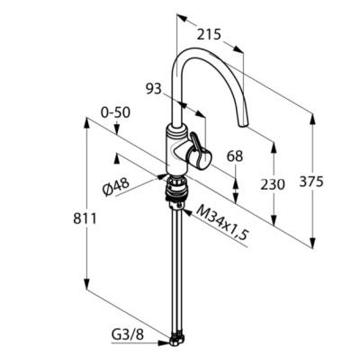 Смеситель для кухни Kludi Bingo Star 428579678 Нержавеющая сталь