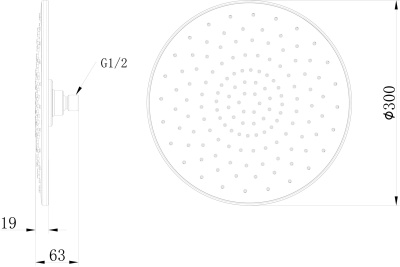 Верхний душ Swedbe Calypso 5046 Хром