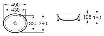 Раковина-чаша Roca Fuego 50 32722E000 Белая