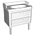 Тумба под раковину Kerama Marazzi Pompei 80 2 ящика Белая