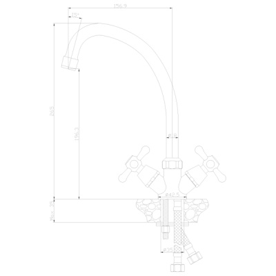 Смеситель для кухни Rossinka Y02-71 Песочный
