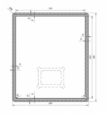 Зеркало Dreja Tiny 60 99.9024 с подсветкой Белое