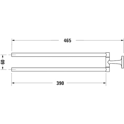 Держатель для полотенец Duravit Starck T 0099411000 Хром