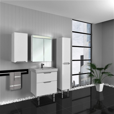 Зеркальный шкаф Dreja Eco Uni 60 Белый