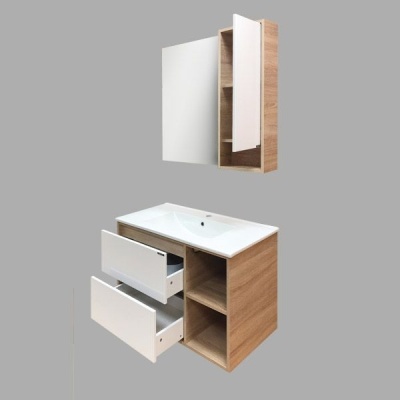 Тумба с раковиной Comforty Гамбург 90 4142225 подвесная Дуб сонома
