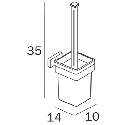 Ершик для унитаза Inda Lea A18140CR21 Хром