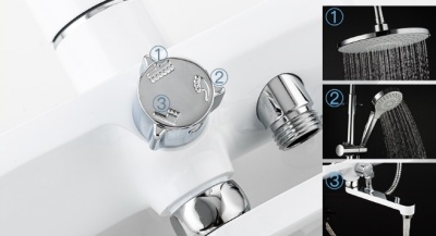 Душевая система Frap F244 Хром Белая