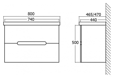 Тумба под раковину BelBagno Luxury Soft 80 LUXURY/SOFT-800-2C-SO-BF подвесная Bianco frassinato