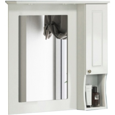 Зеркальный шкаф Comforty Палермо 80 4139246 Белый глянец
