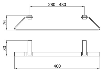 Держатель для полотенец Webert Wolo WO500501 Хром глянцевый