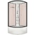 Душевая кабина Domani-Spa Delight 88 High 80x80 DS01D88HPcCl10 с гидромассажем профиль Черный задние стенки Розовые