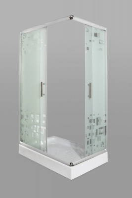 Душевой уголок Parly ZQ121 L 120х195 профиль Полированный алюминиевый стекло матовое