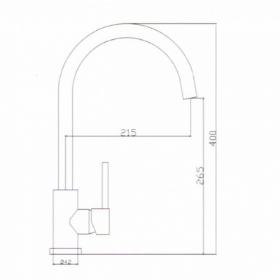 Смеситель для кухни Swedbe Selene 7441 Нержавеющая сталь